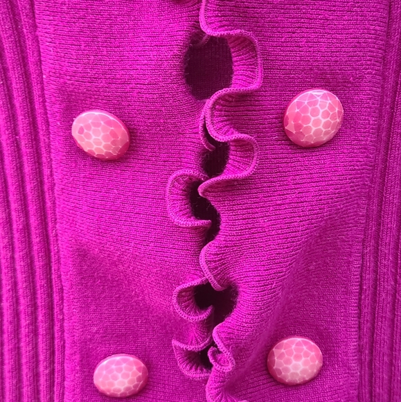 Ruffled Burgundy Sweater - Picture 2 of 3